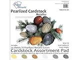 Accent Design Paper Accents 12x12 MetallicPearl Cdstkt Pad Metallic