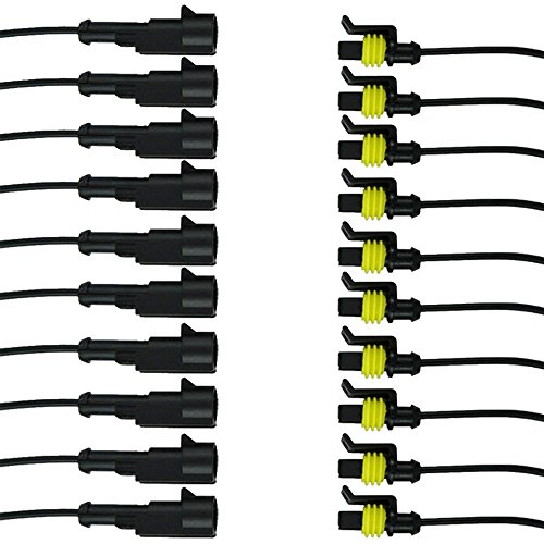 ESUPPORT 1 Pin Way Car Auto Waterproof Electrical Connector Plug Socket