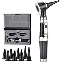 Jiusion 3X Otoscope with LED, Portable Handheld Ear Check Magnifier with 8 caps and 1 Storage case for Doctor Nurse Adult Kid