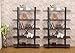 O&K FURNITURE 5-Tier Industrial Style Bookshelf, Wood and Metal Bookcases Furniture, 70