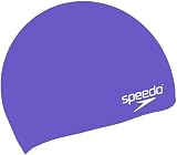 Speedo Unisex Youth Plain Moulded Silicone Swimming Cap Blue view 5