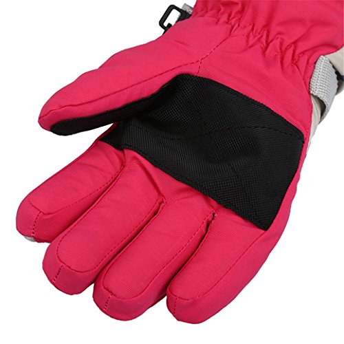 Binmer(TM) Child Winter Warm Waterproof Windproof Snow Snowboard Ski Sport Gloves (Pink)