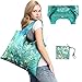 Reusable Grocery Bags with Zipper Closure and Zipper Pouch Washable Foldable Tote Shopping Bags for Women Girls Outdoor Nylon Waterproof Large Shopping Cloth Bag Apricot Tree Printing