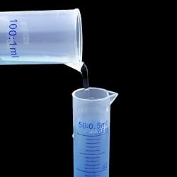 Kalevel 6pcs Polypropylene Graduated Cylinder 100ml