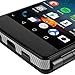 Skinomi Silver Carbon Fiber Full Body Skin Compatible with ZTE Axon M (Full Coverage) TechSkin with Anti-Bubble Clear Film Screen Protector