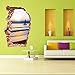 ORDERIN Christmas Gift 3D Fashion Creative Decal Sea Boat Sunset Mural Removable Wall Stickers Wall Art for Wall and Home Decoration