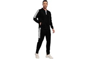 Fixha Men's Tracksuits Sweatsuits 2 Piece Casual Sweat Jogging Suit Set Athletic Full Zip Hoodies and Sweatpant Outfits