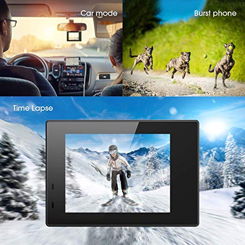 TENKER 4K Action Camera, WiFi 16MP Waterproof Sport Camera 170 Degree Wide View Angle 2.4G Remote Control 2 Rechargeable Underwater Cam Batteries and Kit of Accessories