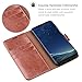 OCASE Samsung Galaxy S8 Case Leather Flip Wallet Case for Samsung Galaxy S8 Devices - Brown