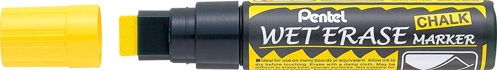 Pentel Wet Erase Jumbo SMW56-G Chalk Marker Chisel Tip 3.5 - 10.5 mm Yellow