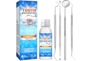 ALSTEN Tooth Repair Kit, Temporary Fake Teeth, Fixing The Missing and Broken Tooth Replacements, with 4 Dental Tools, Regain Your Beautiful Smile in Minutes