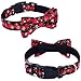 Malier Dog Bandana and Collar Set Pet Christmas Classic Plaid Snowflake Dog Scarf Triangle Bibs Kerchief Adjustable Collars with Bow Tie Pet Costume for Cats Dogs Pets (Small)