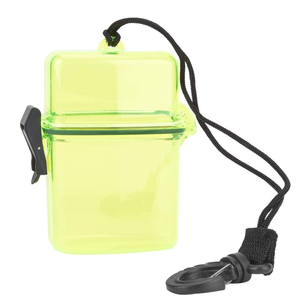 Keenso Kayak Dry Box, Plastic Transparent Phone Case Kayak Waterproof Protective Phone Case Camera Travel Case with Rope Hook for Surfing Canoe Kayak(Yellow) divingdiving Dry Box