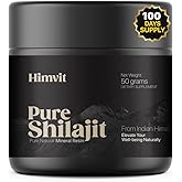 Pure Himalayan Organic Shilajit Resin with Lab Report Super high Potency for Men & Women Fulvic Acid & Trace Minerals Humic Acid Supplement Resin| Supports Energy, Metabolism & Immunity| 50 Grams