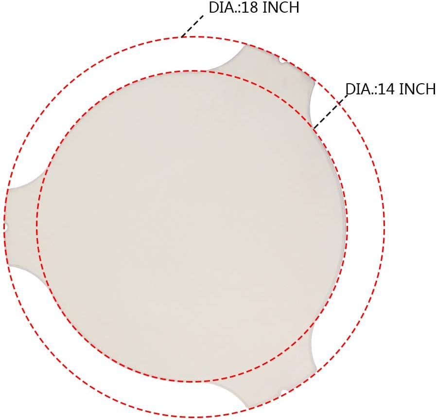 Dracarys 15" Round Pizza Stone Baking Stones for Grill and Oven, Big Green Egg Accessories, Heavy Duty Ceramic Pizza Grilling Pan, Thermal Shock Resistance Perfect for Baking Crisp Crust Pizza : Garden & Outdoor