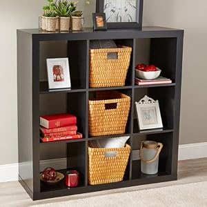 Image of 9-Cube Storage - Solid Black - Versatile and Can Create Multiple Storage Solutions - Easy to Assemble - Hardware Included - Individual Pieces Are Thick and Sturdy - Plenty of Storage