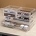 US Acrylic Deluxe 6-drawer Jewelry Chest or Cosmetic Organizer with Removable Drawers and Liners