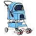 Pet Stroller Cat Dog Cage Stroller Travel Folding Carrier by BestPet