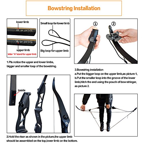 image for D&Q Hunting Recurve Bow and Arrow Set for Adults Kit Archery Hunting S