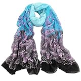 Clearance! Coromose Womens Elephant Print Long Scarf Shawl Wrap Pashmina (Black)
