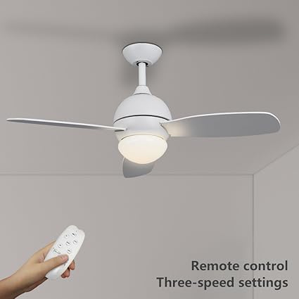 Natsen 42 Led Semi Flush Mount Ceiling Fan Lighting With Remote
