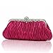 kingluck Silk Cocktail Evening Handbags/Clutches in Gorgeous Silk Purse (hotpink)