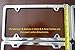 License Plate Frame 2 Holes, Polished Stainless Steel, Mirror Finish - Not Chrome Plated, Slim with Bonus Large 76 pc Stainless License Plate Screws Kit, Christensen and Nielsen