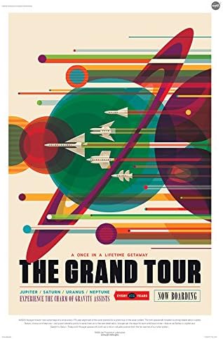 The Grand Tour - A Voyage of a Lifetime - NASA JPL Space Tourism Travel Poster - Unframed (12" x 18")