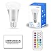 Yangcsl E26 LED Color Changing Light Bulb, 10W Dimmable RGB LED Light Bulbs with Remote Control, 60 Watt Equivalent (Pack of 4)