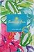 Watercolor Tropical Flowers Abstract Vinyl Flannel Back Tablecloth (52