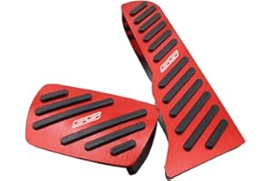 BOYOUS 2PCS Aluminum Alloy No Drilling Anti-Slip Brake and Accelerator Pedal Pads Cover Set Interior Decoration Accessories Fit for Chevrolet Camaro 2016-2023(Red)