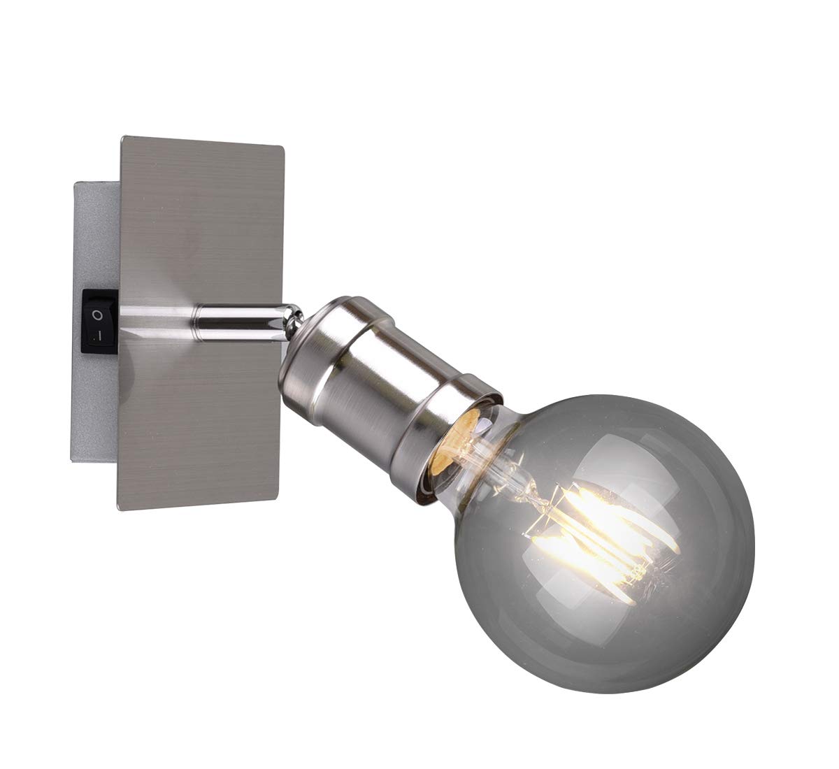 Trio Leuchten Wall Light, Metal, Matte Nickel