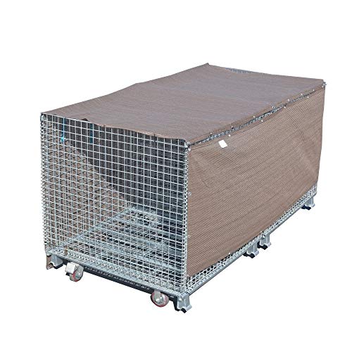 Alion Home UV Stabilized Dog Run & Pet Kennel Shade Cover, Sunblock Shade Privacy Panel with Grommets and Hems on 4 Sides (Kennel not Included) (6' x 8', Mocha Brown) - Thumbnail 4