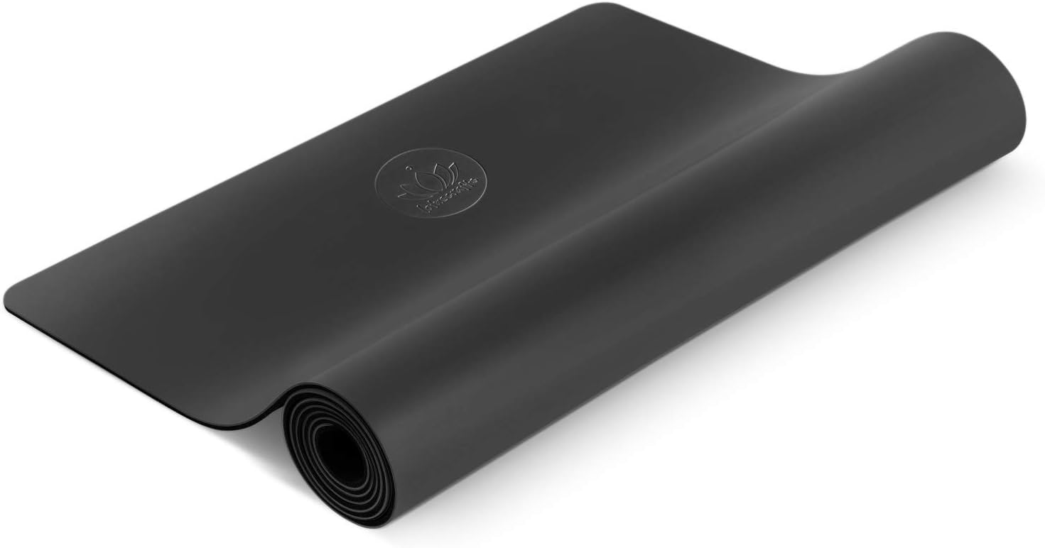 Lotuscrafts Yoga Mat PURE - Ultra Non Slip Yoga Mat with PU Surface - Natural Rubber Yoga Mat for Hot Yoga - Professional Eco Friendly Yoga Mat Non Slip Extra Wide [183 x 66 x 0.4 cm]