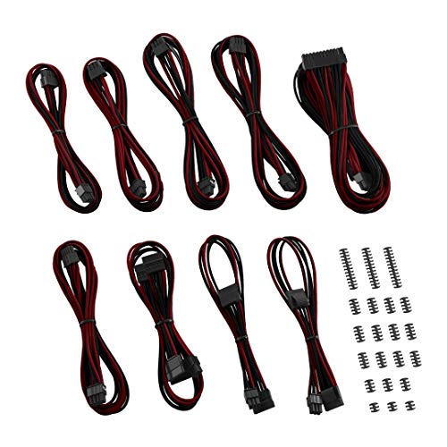 CableMod Classic ModMesh C-Series Cable Kit for Corsair RMi & RMX - Black/Blood RED