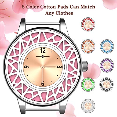 Christmas Gifts for Women, Essential Oil Bracelets Women Watch, Leather Band Aromathery Diffuser Bracelet Women Wrist Watch with 8pcs Washable Pads Gifts for Mom