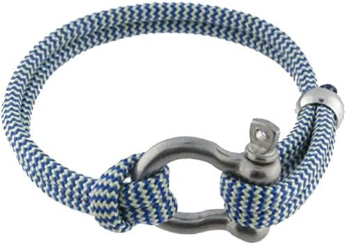 Shock Wave Adjustable Shackle Nautical Bracelet