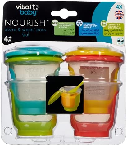 John Lewis Vital Baby Nourish Store & Wean Pots 4s Price In UAE
