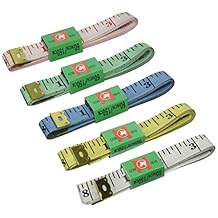 Uxcell Cinta métrica plana de fibra de vidrio (5 piezas), 1,5 m/60 pulgadas/1,3 cm