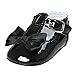 QGAKAGO Infant Baby Girls Bowknot Soft Sole Prewalker Mary Jane Shoes Princess Wedding Party Dress Shoes (6-12 Months Infant, Black)