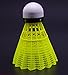 Colletia Badminton 12-Pack Medium Speed Shuttlecocks (Yellow) Nylon Feather Birdies Balls Great Durability and Stability Suitable for Outdoor Indoor Sports Training (Yellow)