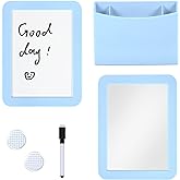 Svartur Blue Locker Accessories for Girls with Whiteboard, Mirror and Pen Holder - School &amp; Work Locker Decor, Back to School Essentials