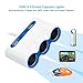 Cigarette Lighter Adapter, 120W 3-Socket Car Cigarette Lighter Splitter 3.4A Dual USB Car Charger Adapter DC 12V/24V Outlet Multi-functions Car Splitter for iPhone iPad Samsung GPS Dashcam