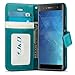 J&D Case Compatible for Xperia XA2 Ultra Case, [Wallet Stand] [Slim Fit] Heavy Duty Shock Resistant Flip Cover Wallet Case for Sony Xperia XA2 Ultra Wallet Case - [NOT for Sony Xperia XA2] - Aqua