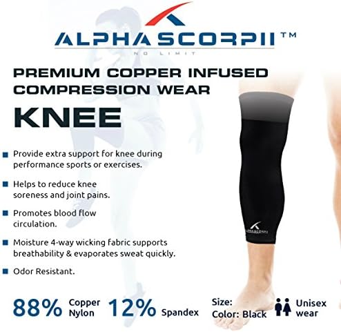 Alpha Scorpii's Copper Infused Compression Knee Wear - Sleeve (XL)