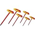 Dynamic Tools 6 Pc Insulated Metric T-Handle Hex Key Set, Insulated Tools For Electrical Work, Hex Keys Individually Certified to 1,000V