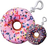iscream Sugarlicious! Vanilla Scented Pink/Chocolate Donut Mini Microbead Pillow Backpack Charm