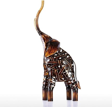 Amazon 装飾品置物家庭用家具動物彫刻編まれた象の金属の装飾家庭用テレビキャビネットの装飾 置物 オブジェ オンライン通販