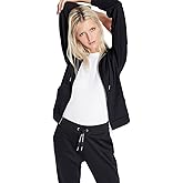 Armani Exchange womens Circle Logo Back Zip Up Hooded Sweatshirt