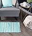 DII Chindi Home Collection Handwoven Multicolor Area Rag Rug, 20x31.5, Aqua